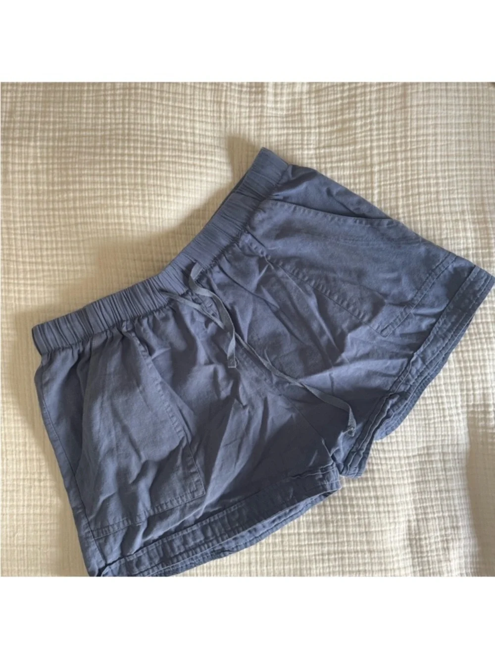Doublju Women's Slate Blue Cargo Shorts Large